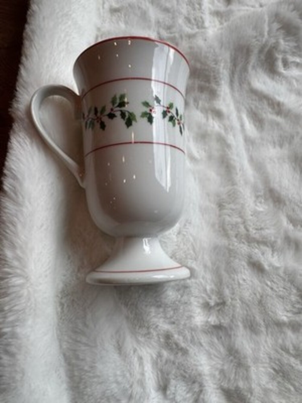 Vintage Tall Christmas Mug Colonial Of Cape Cod Christmas Mug Holly